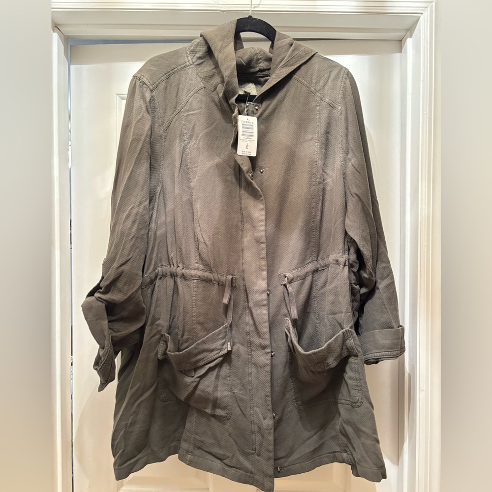 Torrid Olive Hooded Jacket